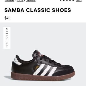 KIDS ADIDAS SAMBA SOCCER SNEAKER